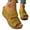 Yellow, variant on VerPetridure Womens Platform Wedge Sandals Espadrilles Hollow Roman Open Toe Slip On Summer Mule High Heels