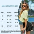 thumbnail image 3 of OQQ Women Mini Skirts 2 in 1 Flowy Sexy Basic Stretchy Cross Over Flared Casual Skirts, 3 of 7