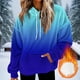 thumbnail image 1 of HongQid Fuzzy Hoodies for Women Pullover Sport Hoodie Cozy Oversized Pockets Hooded Sweatshirt Athletic Fleece Hoodies, 1 of 5