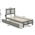 thumbnail image 7 of AFI Tahoe Twin-XL Wood Platform Bed with Headboard Footboard & Twin-XL Trundle, Grey, 7 of 7