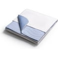 thumbnail image 3 of 3x Super Absorbent Washable Double Bed Protector Pad with Tucks | Thin Reusable Incontinence Bedding Protection, Comfortable & Durable - Blue - 85cm x 115cm, 3 of 5