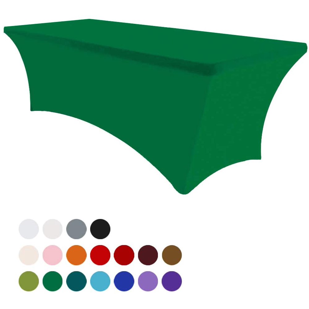 Eurmax 5Ft Rectangular Fitted Spandex Tablecloths Wedding Party Table