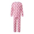 thumbnail image 2 of RUINIXCW Christmas Gingerbread Man Pink Family Matching Pajamas Adult Kid Baby Pet Sleepwear Xmas Holiday Family Cozy Home Loungewear, 2 of 6