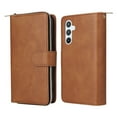 thumbnail image 2 of Feishell for Samsung Galaxy A25 5G Wallet Case for Women Men,Premium PU Leather Magnetic Clasp Zipper 9 Card Slots Folio Flip Holder Shockproof Purse Phone Case with Wrist Strap,Brown, 2 of 8