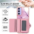 thumbnail image 3 of TECH CIRCLE Stylish Case for Samsung Galaxy A05 (6.7") - Premium TPU/PU Leather Phone Case [Built-in Wallet Feature] Lightweight Cute Marble Durable Cover, Purple, 3 of 7
