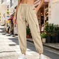 thumbnail image 2 of Womens Cargo Joggers Casual Pants with Multi-Pockets Women's Joggers,Drawstring, Solid Color, Elastic Waist, High Rise,Running,Yoga Gym,Workout Wear,Casual, 2 of 7