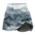 thumbnail image 7 of Spandex Tennis Skirts with Floral Print Womens Summer Athletic Skorts High Waist Stretch Yoga Shorts Skirt S-2XL (L, Gray), 7 of 7