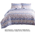 thumbnail image 5 of Benjara Joa 2 PC Microfiber Twin Quilt Set- Floral Print- Lace Trim-Multicolor, 5 of 6