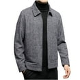 thumbnail image 3 of ZQUUVOU Men's Pocket Fleece Stand Collar Leisure Comfortable Keep Warm Jacket (Gray,4XL), 3 of 4