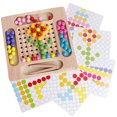 thumbnail image 3 of Game Board For Kids Bead Fun Game Wooden Educational Toy Rainbow Education, 3 of 9