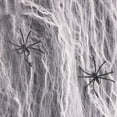 thumbnail image 3 of Telaraña Artificial para decoración de Halloween, accesorios de escena de fiesta de miedo, telaraña elástica blanca, suministros de decoración para el hogar, 3 of 4