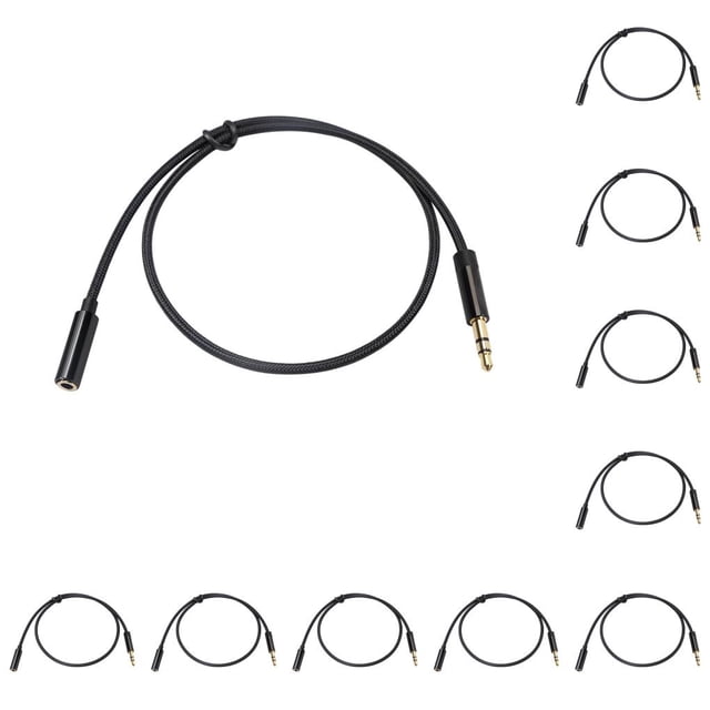 Sidaley Computer Laptop Phone Tablet Portable Audio Extension Female Conversion Male 3.5mm Equipment Adapter Cable Connector to Sound 0.5 m 10piezas