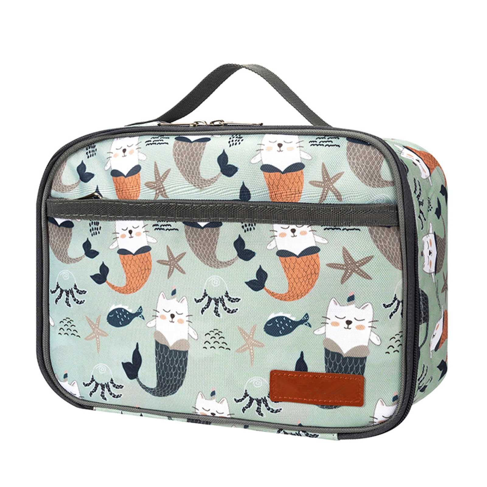 cat print lunch bag