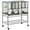 Dark Grey, variant on PawHut Divided Breeder Bird Cage with Rolling Stand Removable Tray Grey 40"H