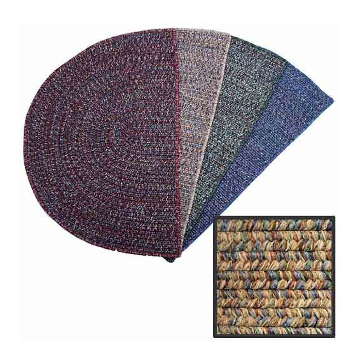 Braided 4' Half Round Rug Beige