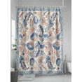 thumbnail image 5 of Blue Red Ethnic Stall Shower Curtain, Waterproof Shower Curtains for Bathroom, Vintage Modern Geometric Abstract Art Washable Fabric Cloth Bath Curtain for Bathtub Decoration with Hooks 36x72 Inches, 5 of 6