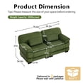 thumbnail image 5 of FFH 76.4" Modular Sectional Cloud Couch, Modern Corduroy Loveseat, 2 Seater Sofa for Living Room, Green, 5 of 14
