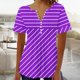 thumbnail image 1 of Fiudx Ofertas Relámpago Top Corto con Botones y Cuello En V Estampado para Mujer, 1 of 4