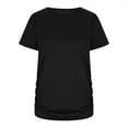 thumbnail image 6 of breaise Women's Maternity Tops Side Ruched Tunic T-Shirt Crewneck Nusring Tunic Tee Short Sleeves Pregnancy Blouse Shirts Casual Mama Clothes for Leggings, 6 of 6