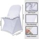 thumbnail image 5 of Paquete de 10 fundas de licra para sillas plegables, universales, elásticas y lavables, para bodas, fiestas, banquetes y celebraciones, 10 unidades, color blanco, 5 of 5