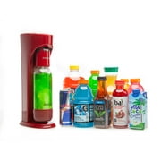 Drinkmate Sparkling Water and Soda Maker Ultimate Bundle, Carbonates Any Drink, Royal Red