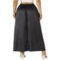 thumbnail image 3 of Jupon Demi-Long pour Femmes, Uni, Taille Élastique, Doublure Intérieure, Jupe Midi, Long Jupon S-TTG, 3 of 7