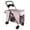 Pink, variant on Anvazise 4 Wheel Pet Stroller,Folding Dog Cat Stroller Cart,Outdoor Travel Dog Cart with 360-Degree Wheels,5 Ventilation Windows and Removable Tray,Pink