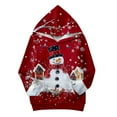 thumbnail image 4 of Christmas Girls Boys Hoodie Christmas Pattern Long Sleeve Shirt Top with Pocket classic Christmas Hoodies Fall Winter Outfits 7-8 Years, 4 of 5
