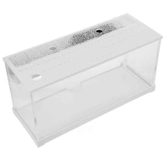 AURARMLET Acrylic Fish Tank Aquarium with Filtration System, Desktop Aquarium for Office and Home, 1 Pack