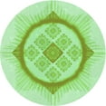 thumbnail image 1 of Ahgly Company Indoor Round Patterned Green Snake Green Area Rugs, 5' Round, 1 of 6
