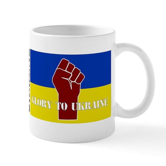 CafePress - Glory To Ukraine Mugs - 11 oz Ceramic Mug - Novelty Coffee Tea Cup