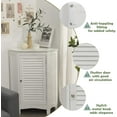 thumbnail image 4 of Giantex Bathroom Corner Cabinet, Floor Storage Cabinet with Shutter Door & Adjustable Shelf for Bathroom, Living Room, Bedroom, 25 x 17.5 x 32 inches (White), 4 of 8