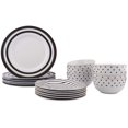 thumbnail image 1 of 18-Piece Kitchen Dinnerware Set, Dishes, Bowls, Service for 6, Modern Elegance, 1 of 6