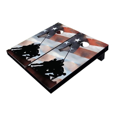 Skip's Garage IWO JIMA Memorial Solid Wood Cornhole Board Set