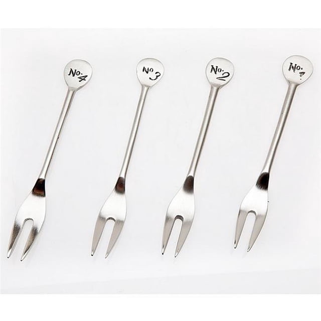 Godinger 91403 Fourchettes à Cocktail Numérotées - Lot de 4