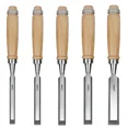 thumbnail image 3 of 1/5Pcs/set Manual Wood Carving Hand Chisel Tool Set Professional Carpenters Woodworking Gouges DIY Hand Tools Carving Chisels 5pcs 6 10 12 18 24mm, 3 of 6