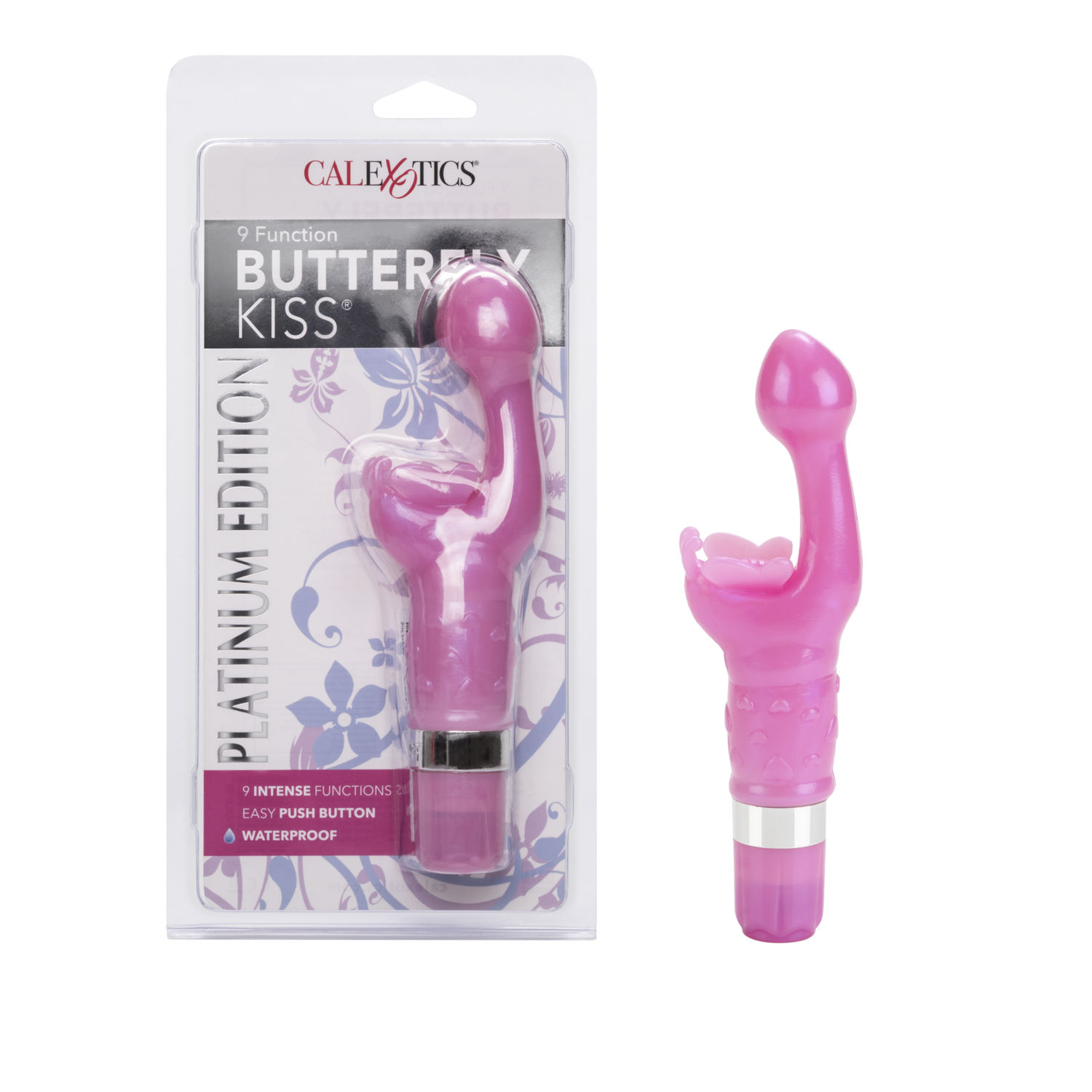 CalExotics 9-Function Butterfly Kiss Platinum Edition Vibrator - Pink