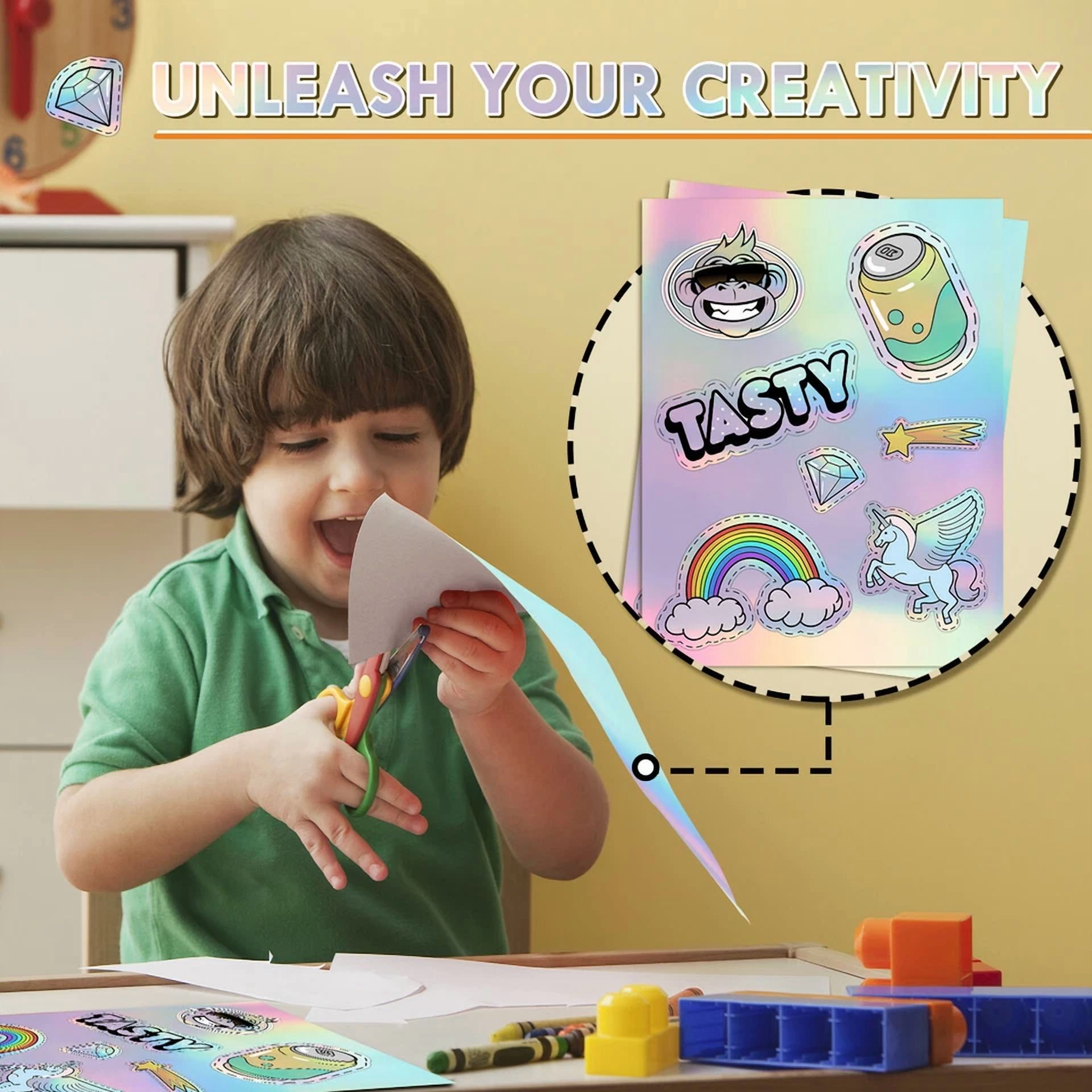 BUTTERFLY- 20 Koala Holographic Printable Vinyl Sticker Paper Waterproof For Inkjet Laser