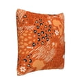 thumbnail image 3 of LNWH Orange Leopard Stripe Floral Throw Pillow Covers, Square Soft Linen Decorative Pillow Cases, 20"x20" Inch, 3 of 8