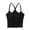 Black, variant on WREESH Womens Spaghetti Strap Cami Top Built in Bra Scoop Neck Seamless Summer Crop Top