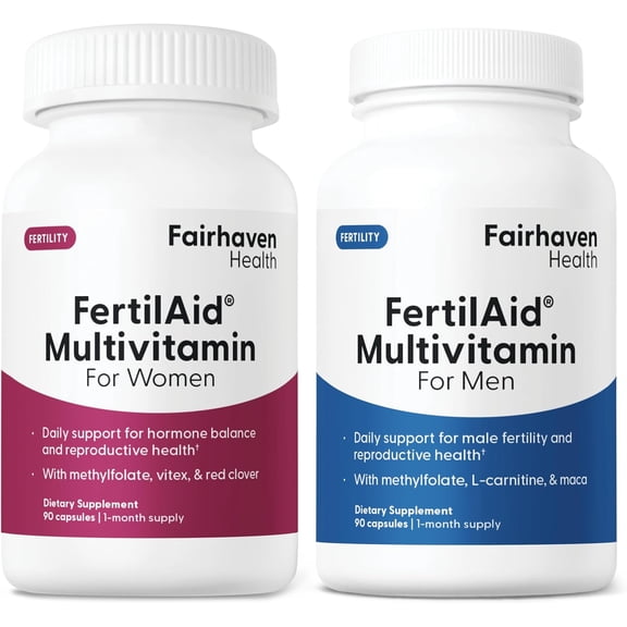 Fertilaid for Men and FertilAid for Women Combo Fertility Supplements (1 Month Supply)