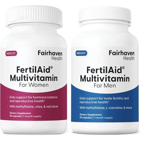 Fertilaid for Men and FertilAid for Women Combo Fertility Supplements (1 Month Supply)
