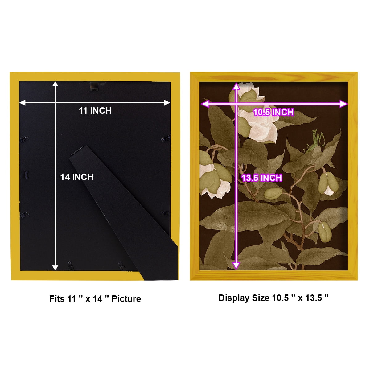 Asian Brocade I - Framed Print w/glass - Sunflower Yellow