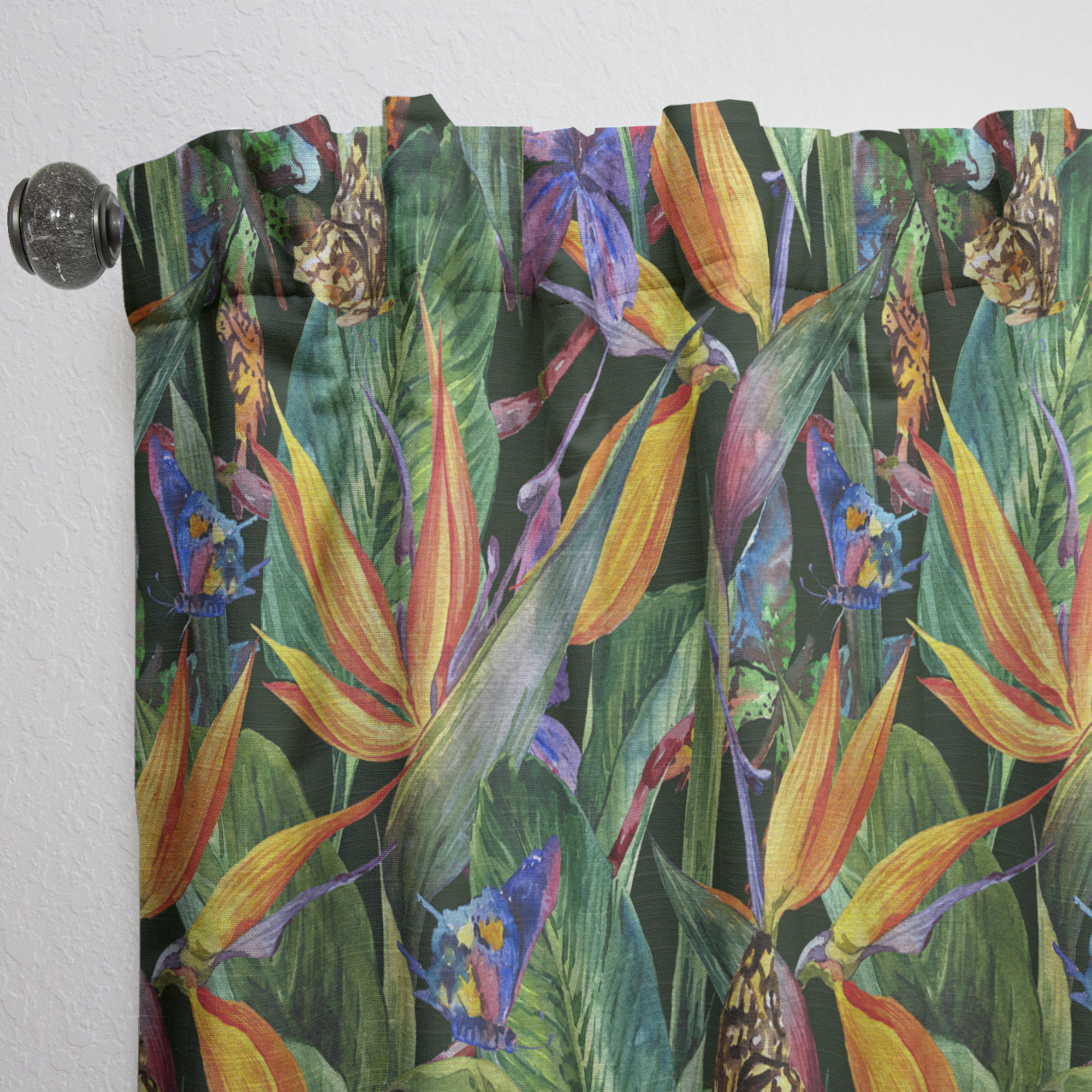 Designart 'Tropical Gloomy Mood I' Tropical Curtain Panel