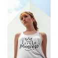 thumbnail image 2 of Little Princess Crown Design Tank Women - Women Racer Back, White, Small, 2 of 4