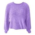 thumbnail image 4 of Wdgfv Oversized Slouchy Pullover Women Women's Autumn Winter Soft Knit Pullover Sweater Casual Comfortable Round Neck Long Sleeve Top for, 4 of 4