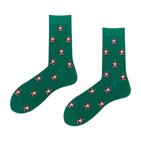 

6 pair Christmas Print Socks For Men Or Women Casual Performance Cotton Pad Sports Leisure Warm Socks Color Random