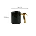 thumbnail image 2 of Pisexur Handle Ceramic Mug - Electroplated Gold Coffee Mug For Home Office Kitchen Gift Giving, 2 of 2