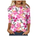 thumbnail image 1 of YDLCAFD Easter Womens Fashion Round Neck Short Sleeved Printed T Shirt Top, 1 of 5