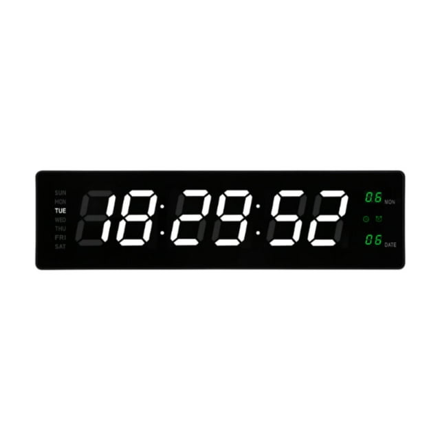 Reloj Digital LED para colgar en la pared, reloj despertador electrónico para aula, calendario de fecha, para tienda, guardería, salón verde
